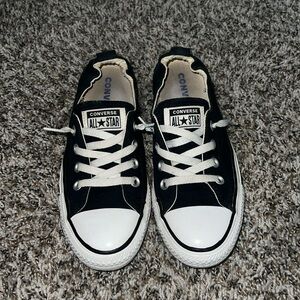 EUC W 8 Black Converse Shoreline